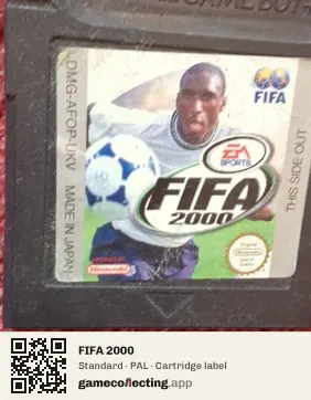 FIFA 2000 Game Boy Color, PAL cartridge label