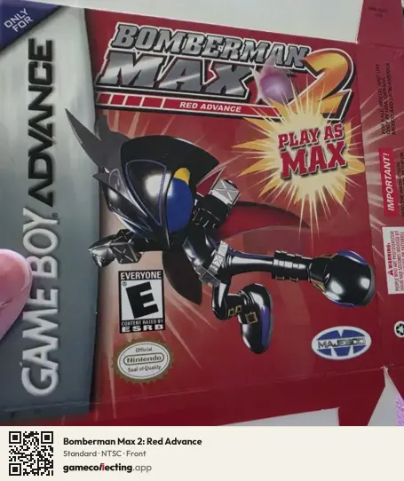 Bomberman Max 2: Red Advance Game Boy Advance, NTSC box front