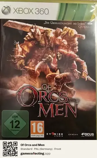 Of Orcs and Men Xbox 360, Germany box front