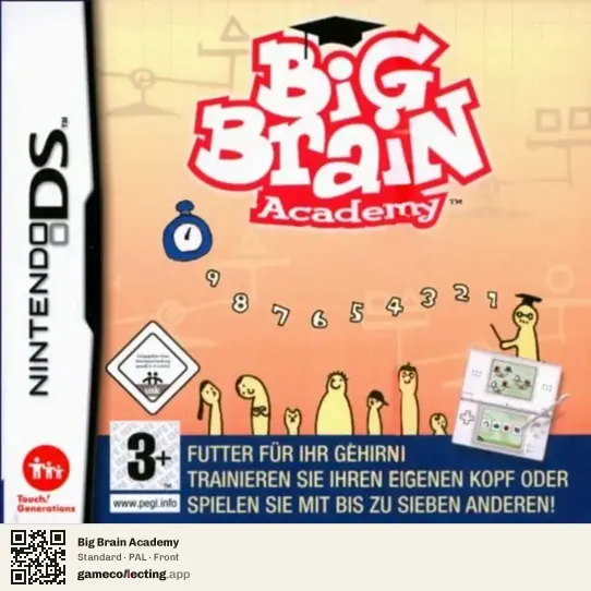 Big Brain Academy Nintendo DS, PAL box front