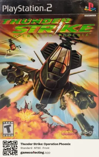 Thunder Strike: Operation Phoenix PlayStation 2, NTSC box front