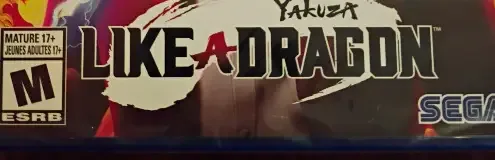 Yakuza: Like a Dragon, the ESRB box on its front