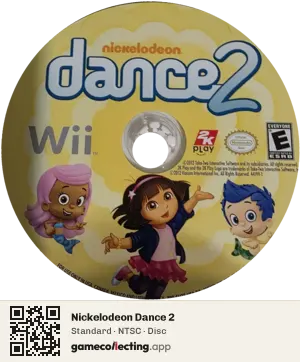 Nickelodeon Dance 2 Nintendo Wii, NTSC disc