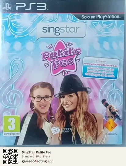 SingStar Patito Feo PlayStation 3, PAL box front