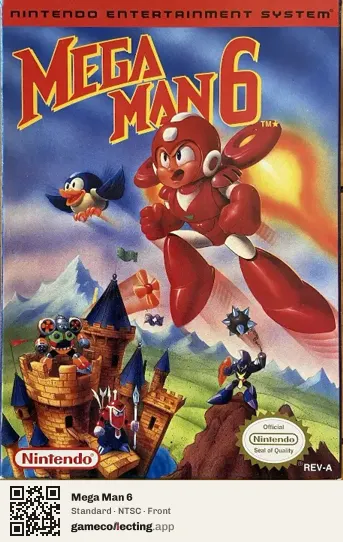 Mega Man 6 Nintendo Entertainment System, NTSC box front