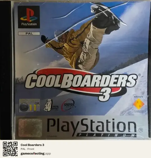Cool Boarders 3 PlayStation, PAL box front