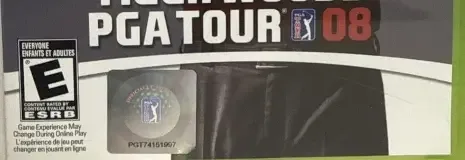 Tiger Woods PGA Tour 08, the ESRB box on its front