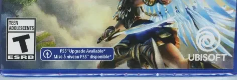 Immortals Fenyx Rising, the ESRB box on its front