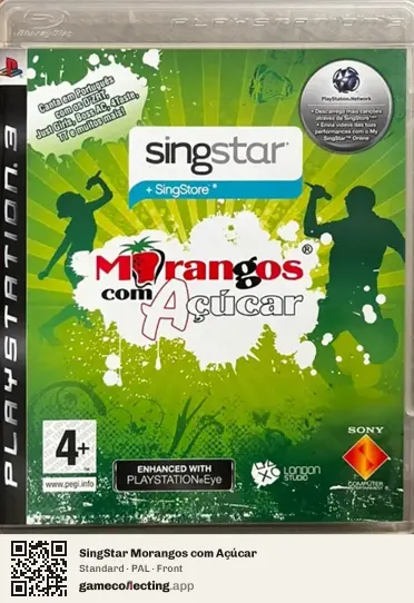SingStar Morangos com Açúcar PlayStation 3, PAL box front