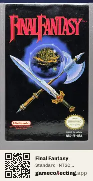 Final Fantasy Nintendo Entertainment System, NTSC cartridge label