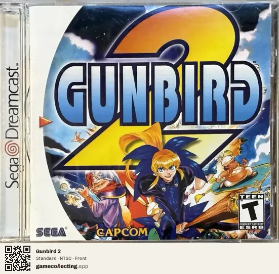 Gunbird 2 Sega Dreamcast, NTSC box front