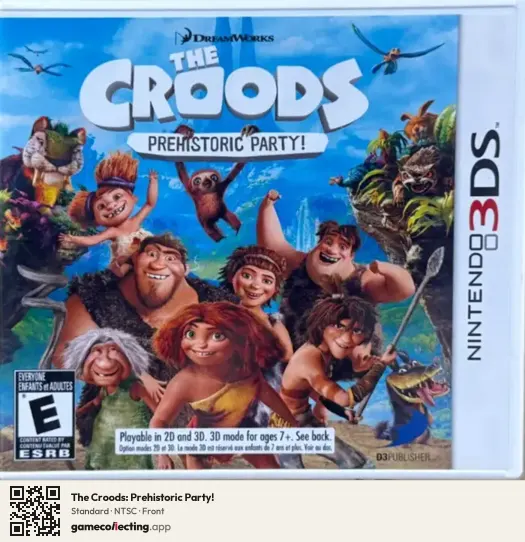 The Croods: Prehistoric Party! Nintendo 3DS, NTSC box front