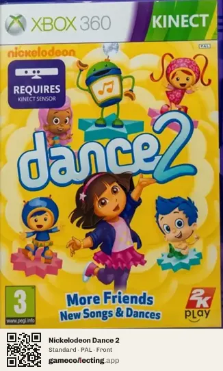 Nickelodeon Dance 2 Xbox 360, PAL box front