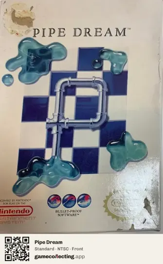 Pipe Dream Nintendo Entertainment System, NTSC box front