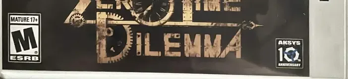 Zero Time Dilemma, the ESRB box on its front