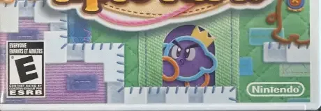 Kirby's Epic Yarn, the ESRB box on its front