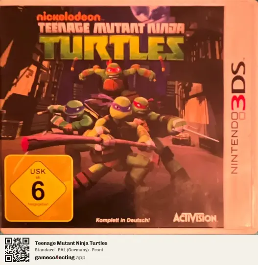 Teenage Mutant Ninja Turtles Nintendo 3DS, Germany box front