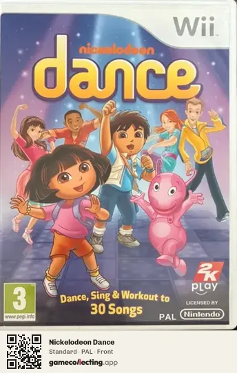 Nickelodeon Dance Nintendo Wii, PAL box front