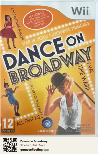 Dance on Broadway Nintendo Wii, PAL box front