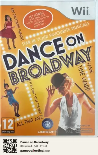 Dance on Broadway Nintendo Wii, PAL box front