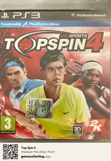 Top Spin 4 PlayStation 3, Italy box front