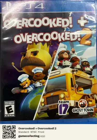 Overcooked! + Overcooked! 2 PlayStation 4, NTSC box front