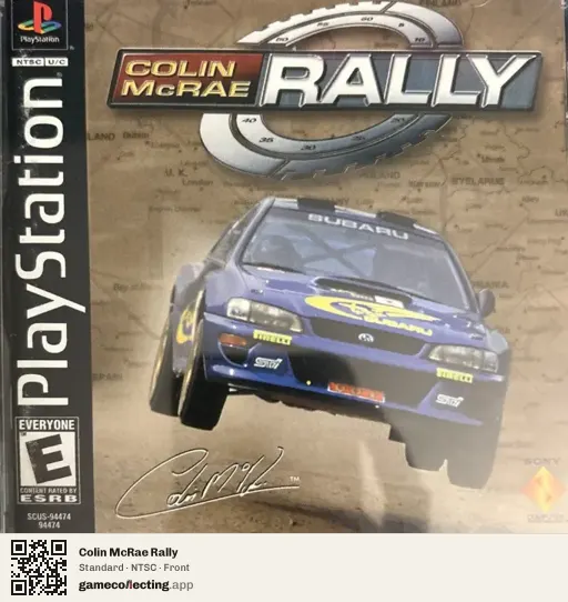 Colin McRae Rally PlayStation, NTSC box front
