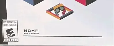 Nintendo Labo Toy-Con 04: VR Kit, the ESRB box on its front