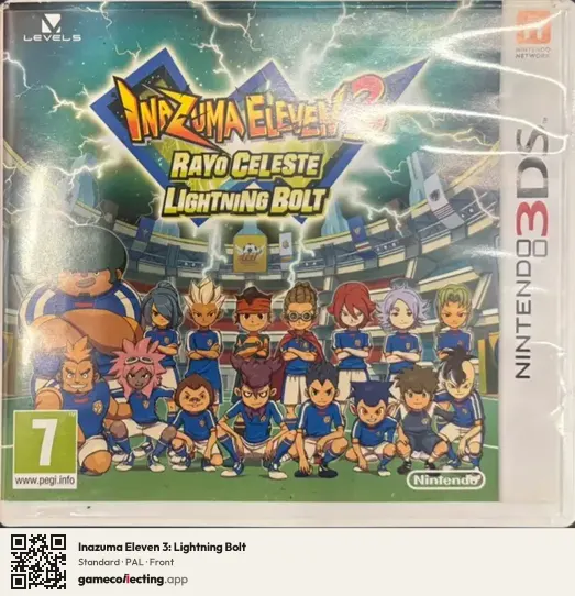 Inazuma Eleven 3: Lightning Bolt Nintendo 3DS, PAL box front
