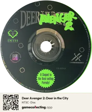 Deer Avenger 2: Deer in the City Computer, NTSC disc