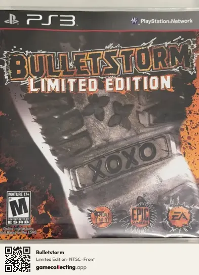 Bulletstorm PlayStation 3, NTSC box front