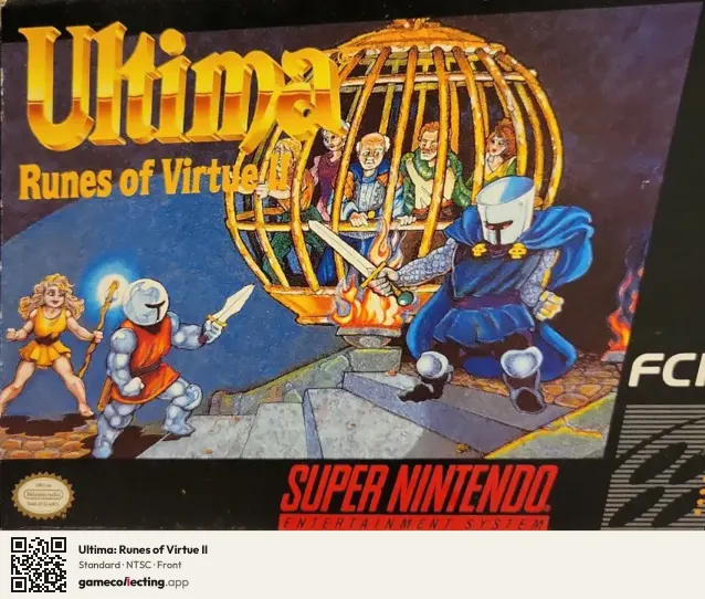 Ultima: Runes of Virtue II Super Nintendo Entertainment System, NTSC box front