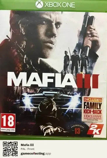 Mafia III Xbox One, PAL box front