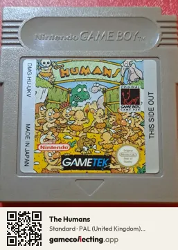 The Humans Game Boy, PAL cartridge label