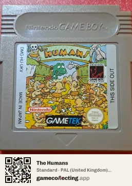 The Humans Game Boy, PAL cartridge label