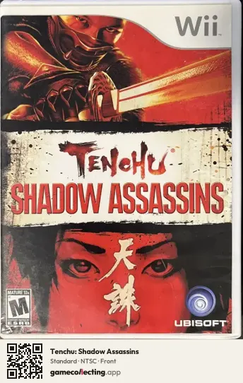 Tenchu: Shadow Assassins Nintendo Wii, NTSC box front