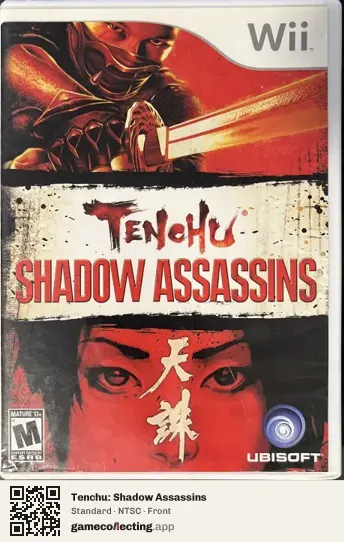 Tenchu: Shadow Assassins Nintendo Wii, NTSC box front