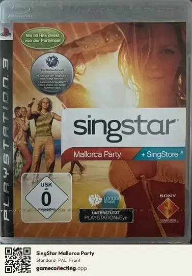 SingStar Mallorca Party PlayStation 3, PAL box front