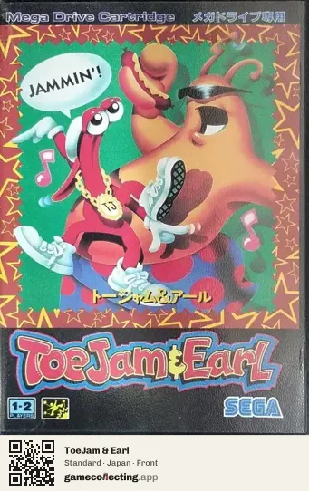 ToeJam & Earl Sega Mega Drive / Genesis, Japan box front