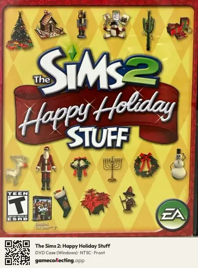 The Sims 2: Happy Holiday Stuff Computer, NTSC box front