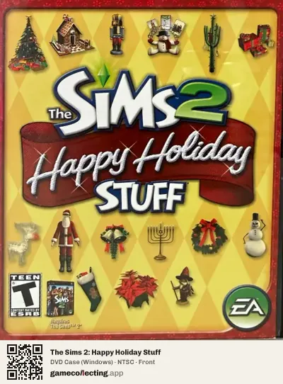 The Sims 2: Happy Holiday Stuff Computer, NTSC box front