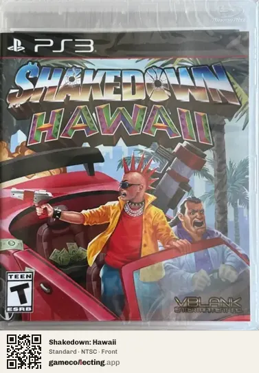 Shakedown: Hawaii PlayStation 3, NTSC box front