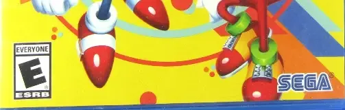 Sonic Mania Plus, the ESRB box on its front