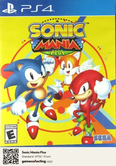 Sonic Mania Plus PlayStation 4, NTSC box front