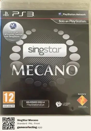 SingStar Mecano PlayStation 3, PAL box front