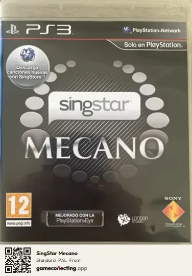 SingStar Mecano PlayStation 3, PAL box front