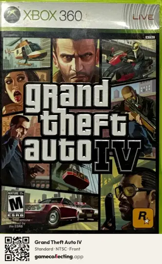 Grand Theft Auto IV Xbox 360, NTSC box front