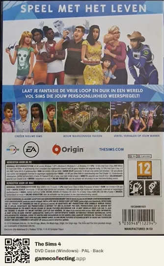 The Sims 4 Computer, PAL box back