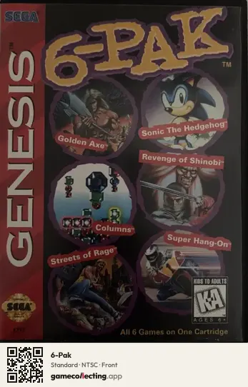 6-Pak Sega Mega Drive / Genesis, NTSC box front
