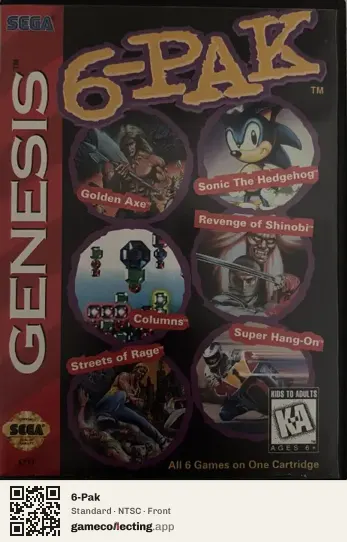6-Pak Sega Mega Drive / Genesis, NTSC box front